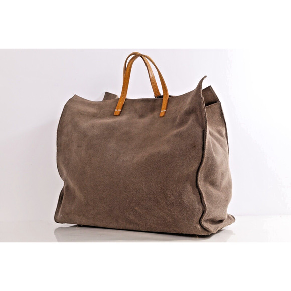 Clare V Handbags - CLARE V. Taupe Suede Tote Bag Handbag